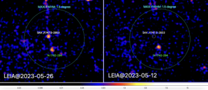 Neutron Binary Star Captured by LEIA at the Galactic Center